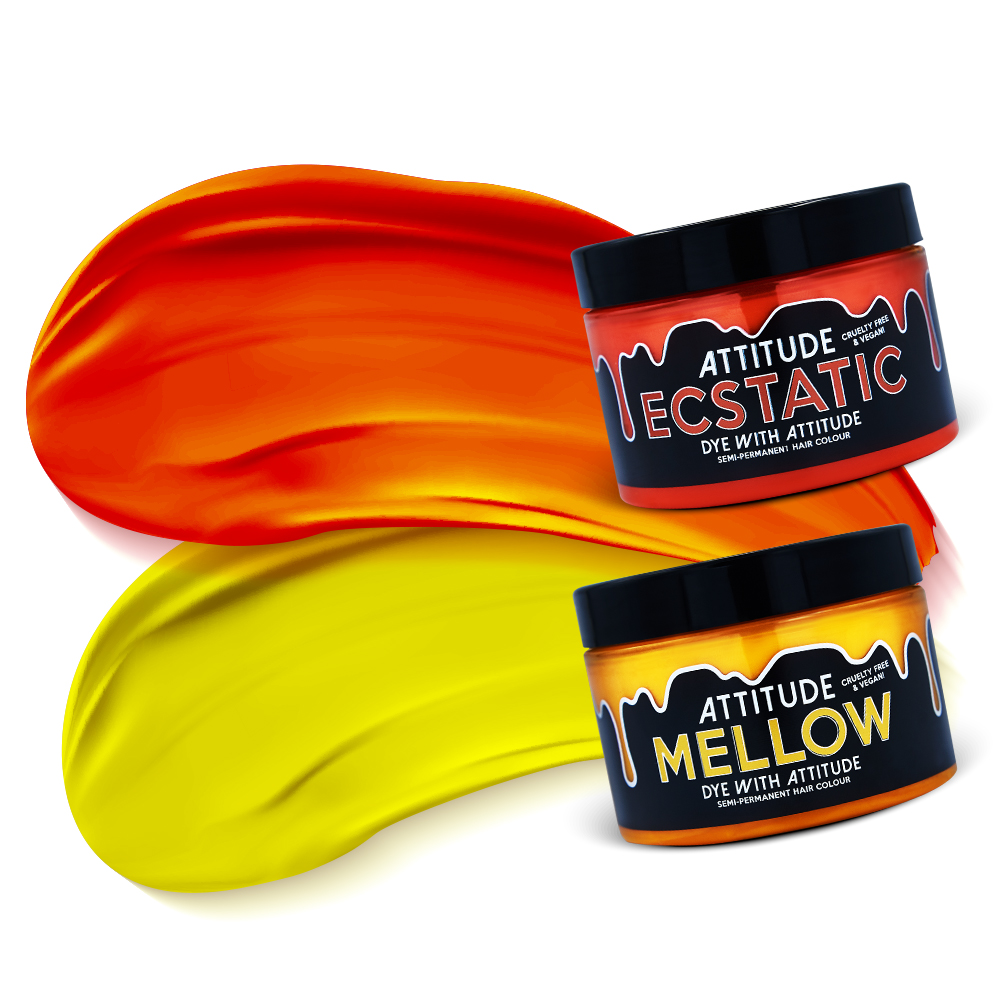 Attitude Hair Dye - Tropical Sunrise Duo Semipermanente Haarfärbekombination - Orange/Gelb